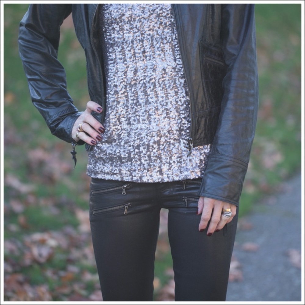 Velvet sequin top